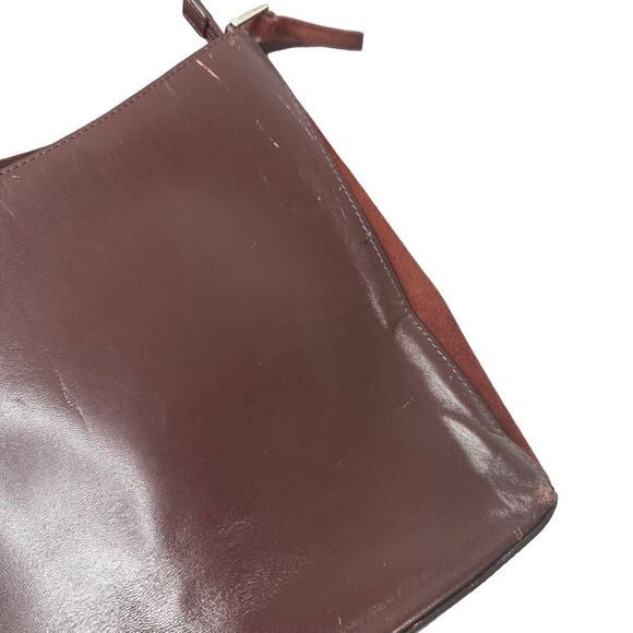 Missoni Vintage Brown Leather & Suede Shoulder Bag Purse - Picture 3 of 15